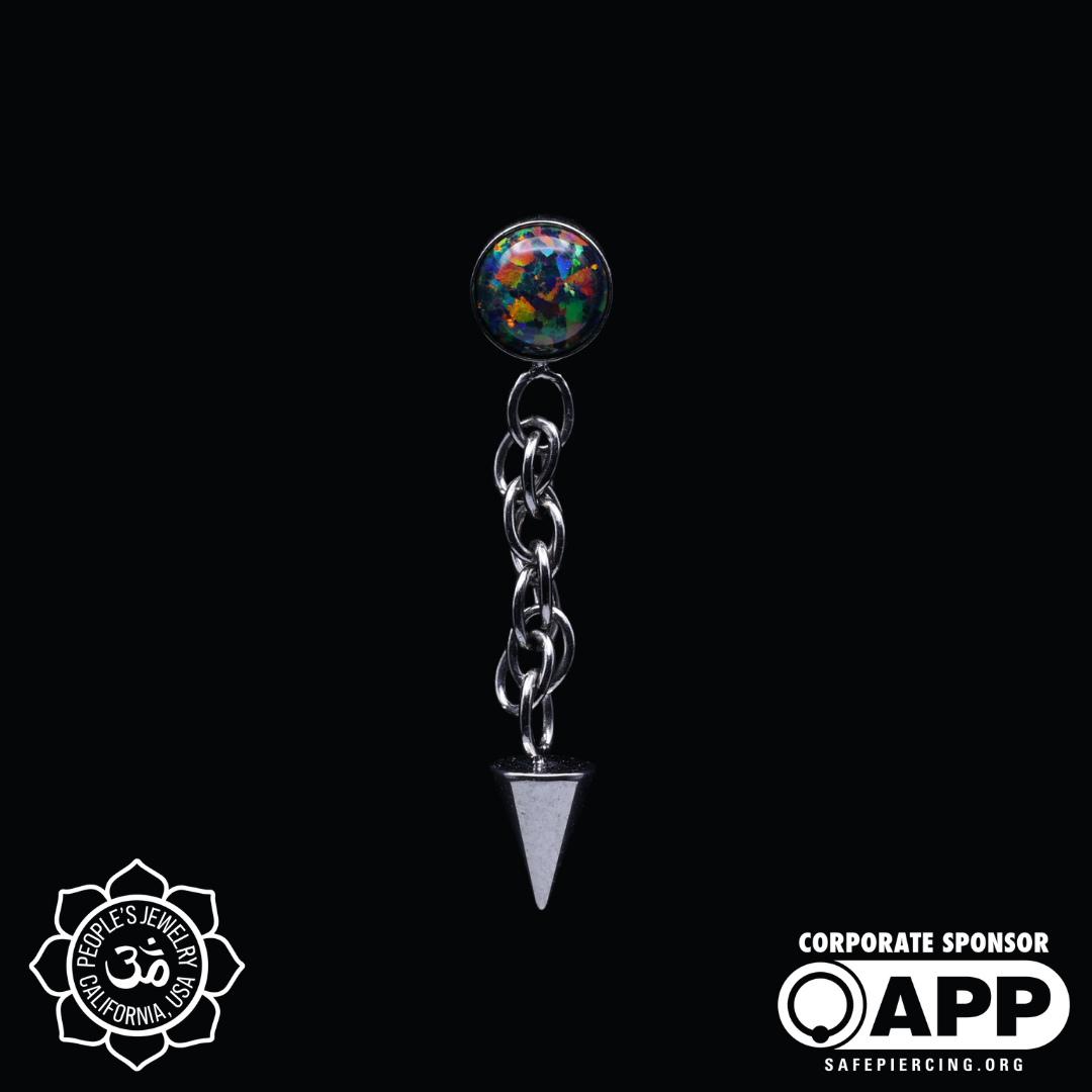 Threadless Gem Spike Dangles