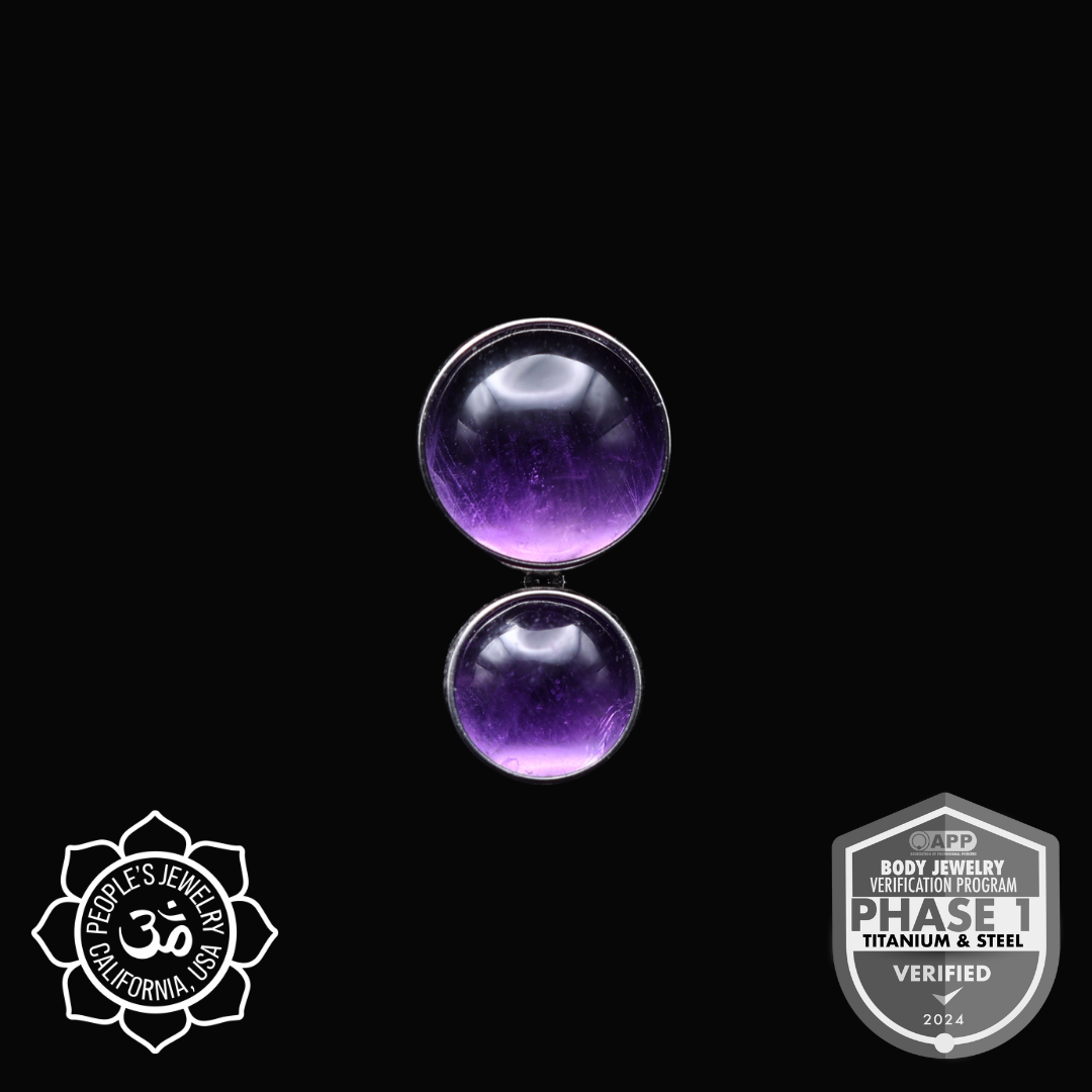Natural Stone Two Gem Cluster