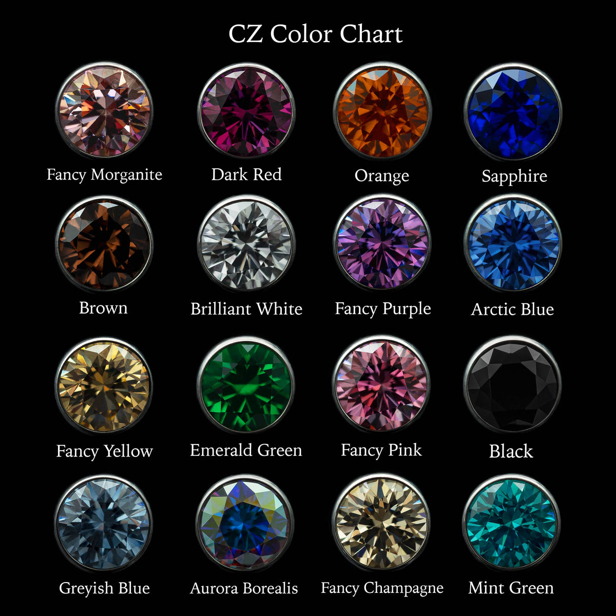 Threaded Titanium Gem Bezel - 4mm, 14g/12g