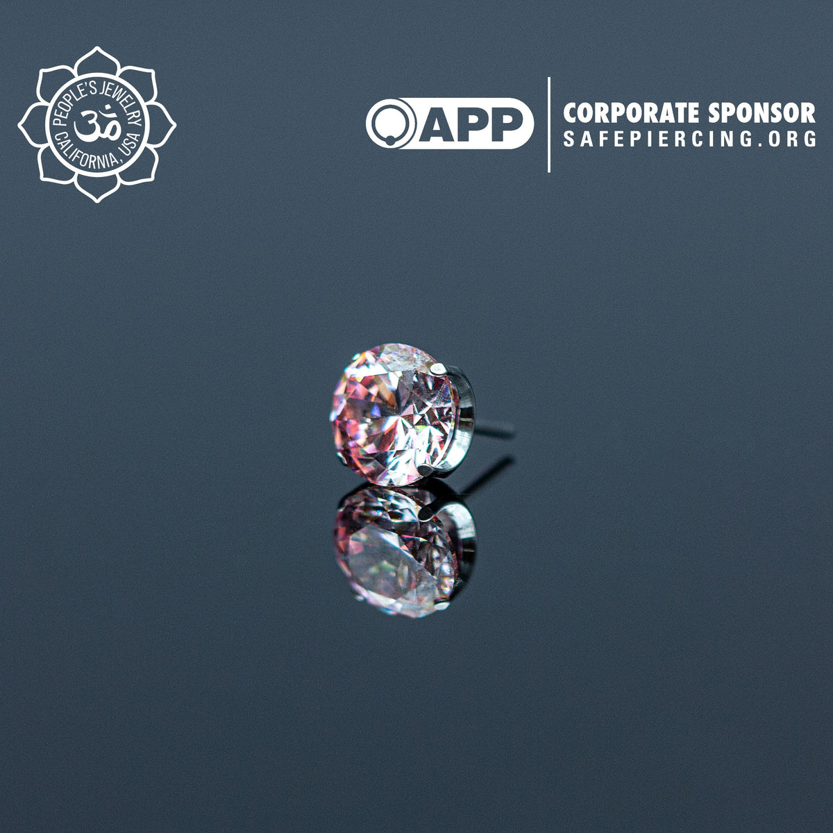Threadless Titanium Prongs - Faceted Gem
