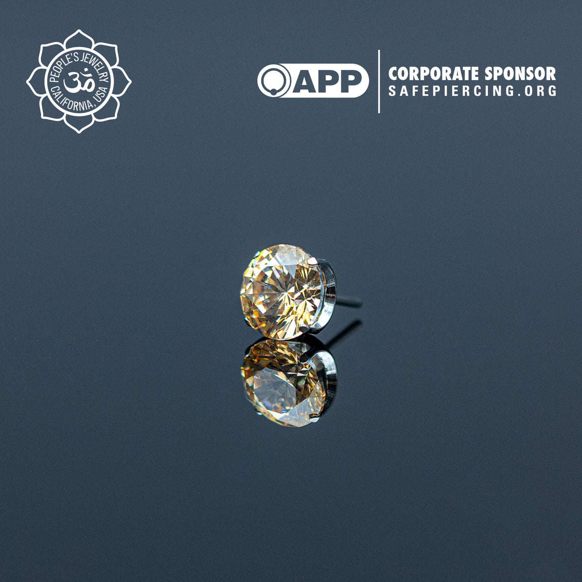 Threadless Titanium Prongs - Faceted Gem