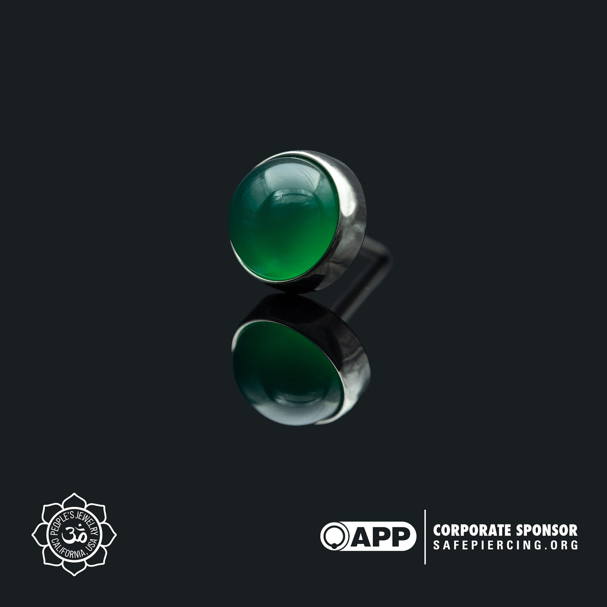 Threaded Titanium Bezel-set Cabochons