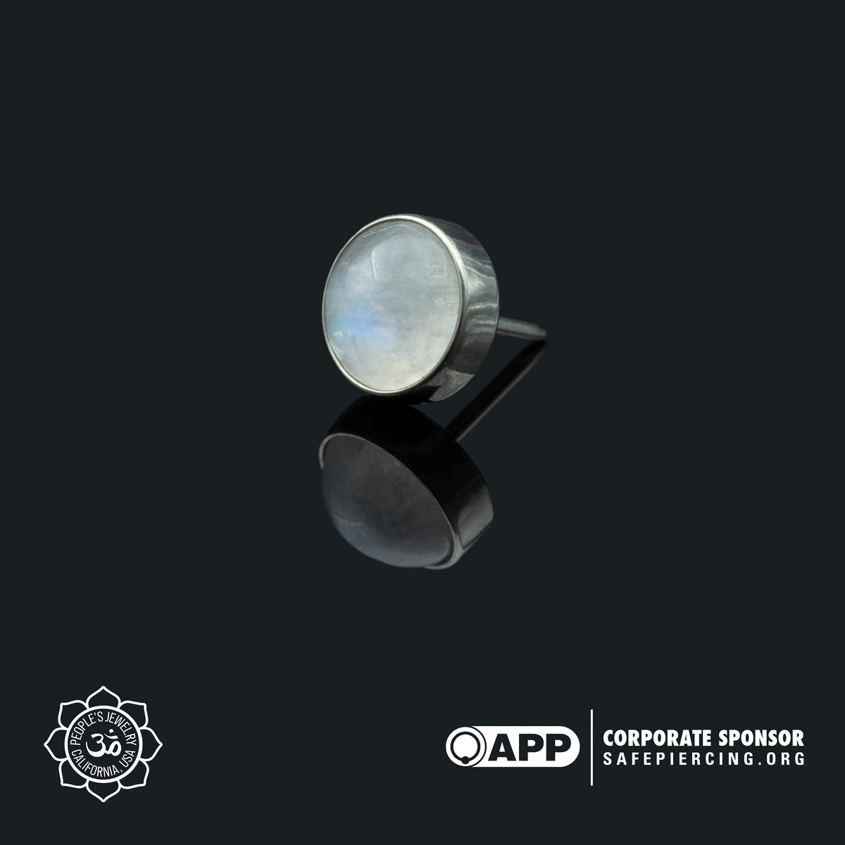Threaded Titanium Bezel-set Cabochons