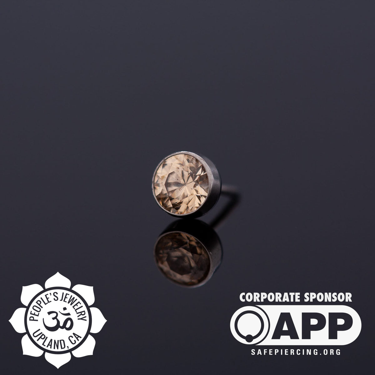 Threaded Titanium Gem Bezel