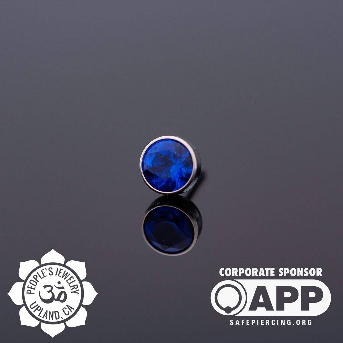 Threaded Titanium Gem Bezel - 4mm, 14g/12g