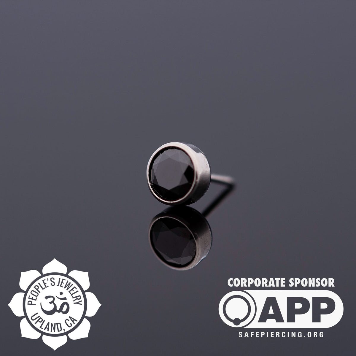 Threaded Titanium Gem Bezel - 4mm, 14g/12g