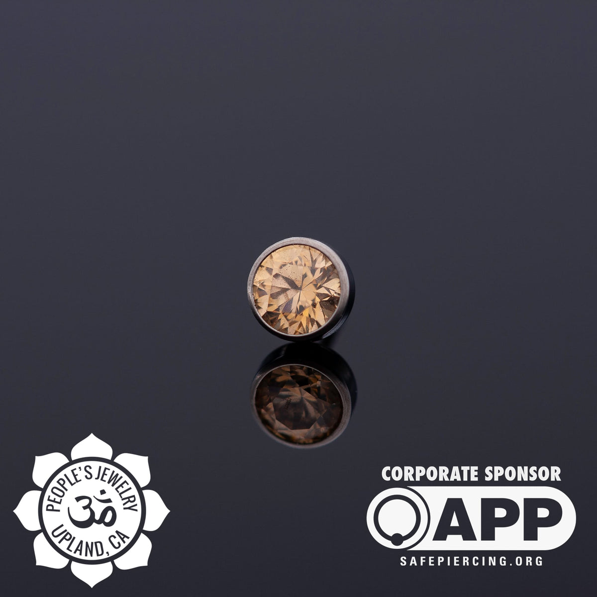 Threaded Titanium Gem Bezel