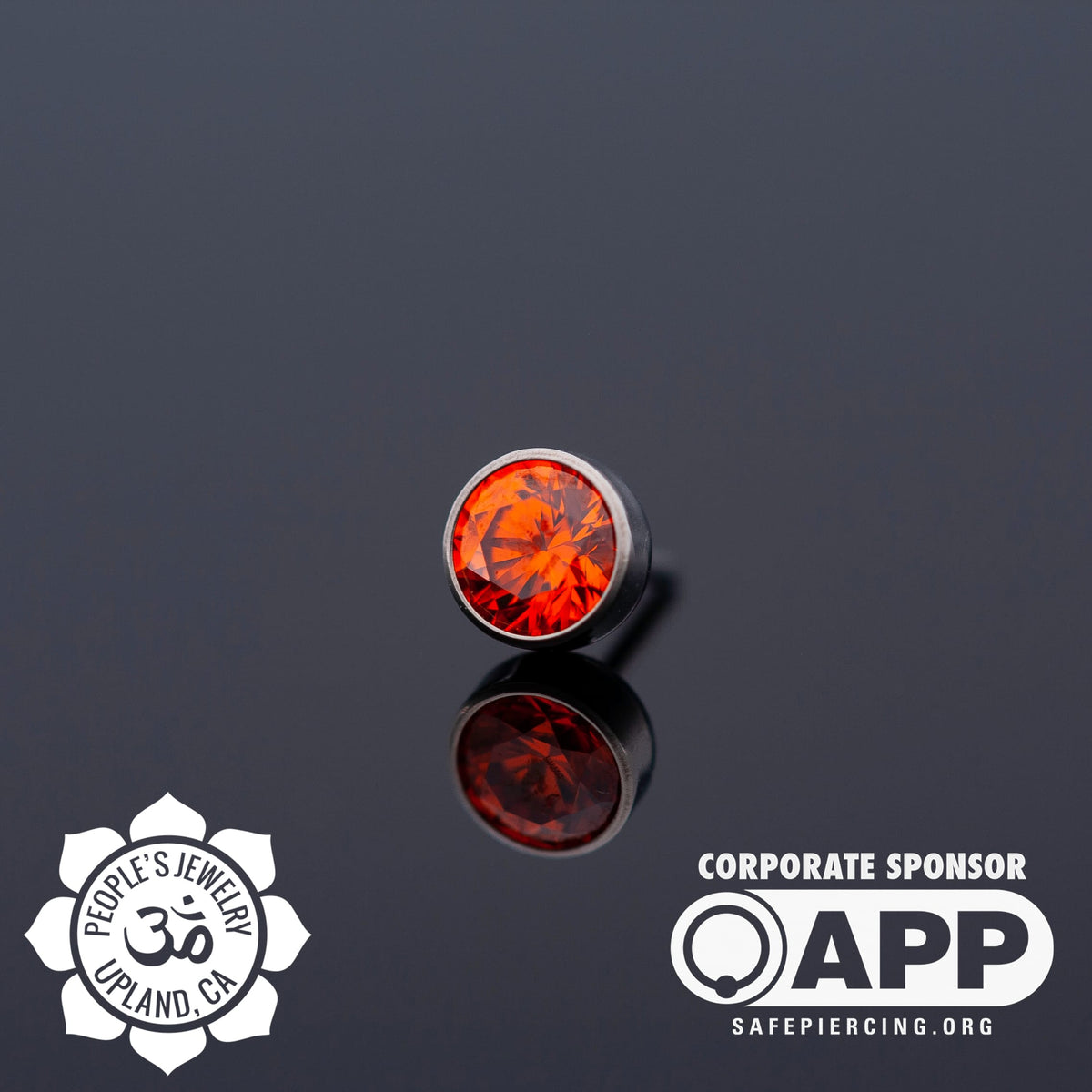Threadless Titanium Gem Bezel - 4mm