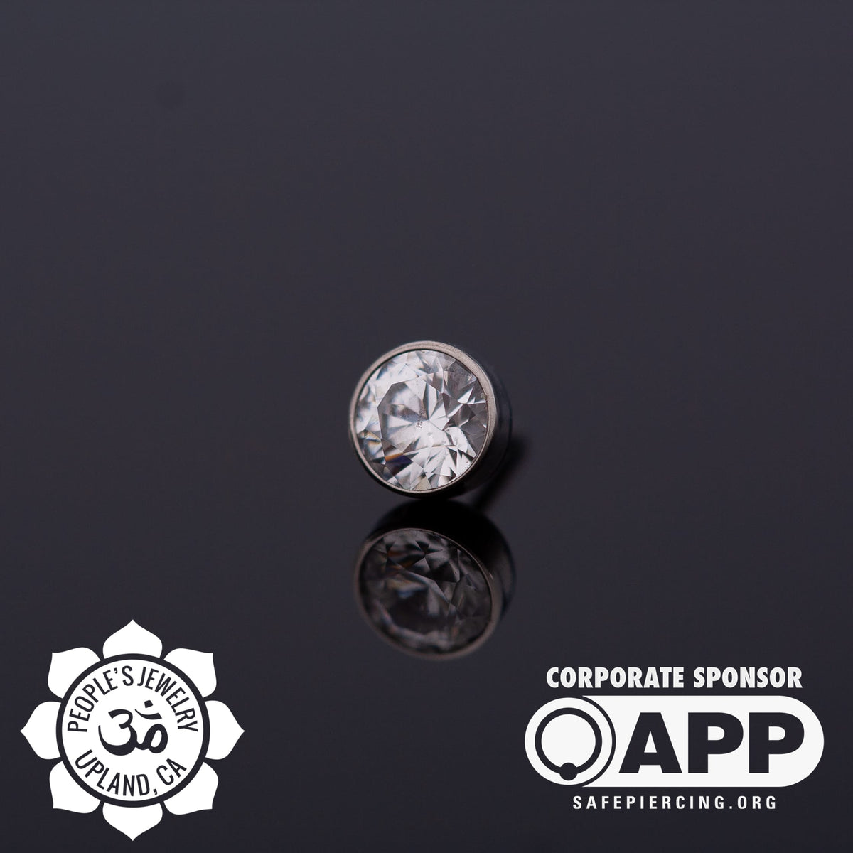 Threaded Titanium Gem Bezel