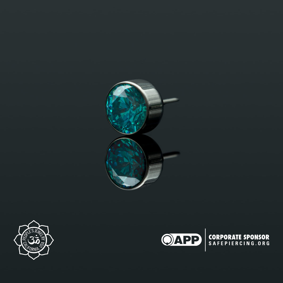 Threadless Titanium Gem Bezel - 4mm