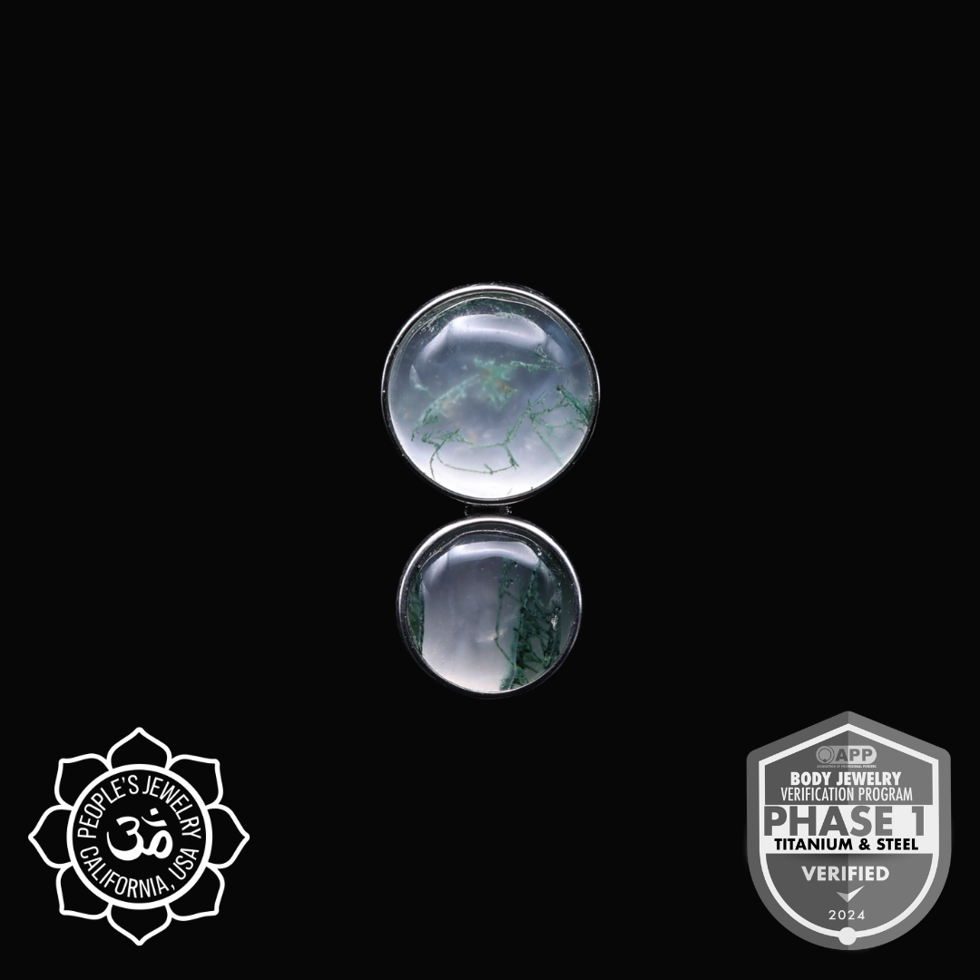 Natural Stone Two Gem Cluster