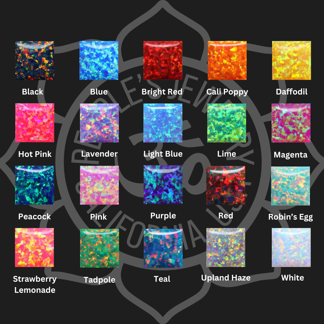 Threadless Titanium Bezel-Set Opal Cabochons (Sandblasted)