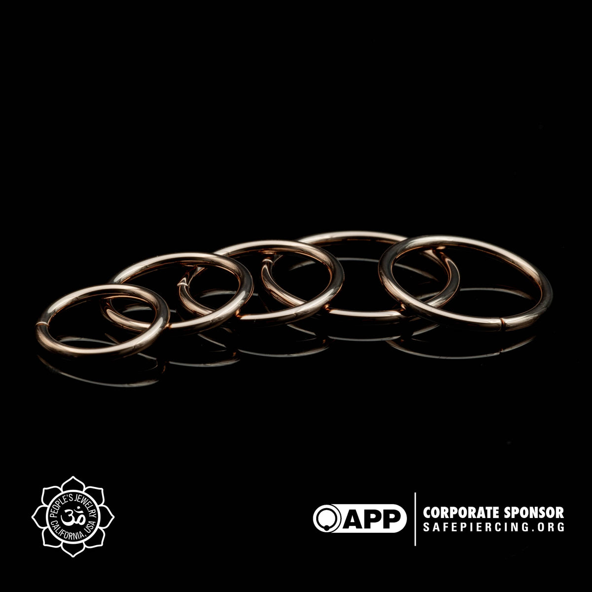 14kt Rose Gold Seam Rings - 20g