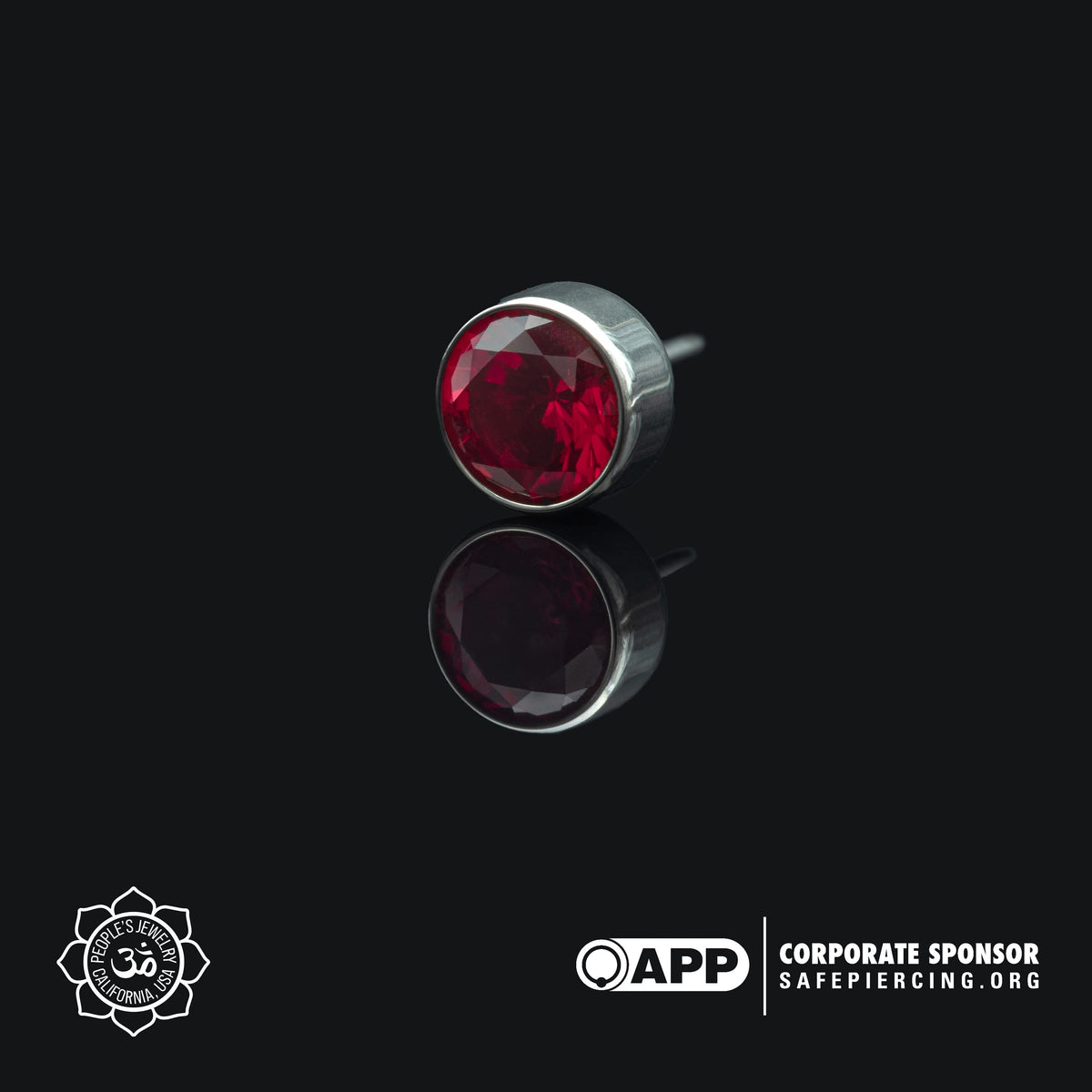 Threadless Titanium Gem Bezel - 4mm