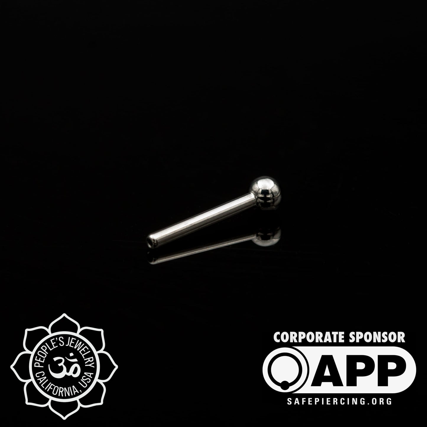 Threadless Titanium Ball-Back Labret Post