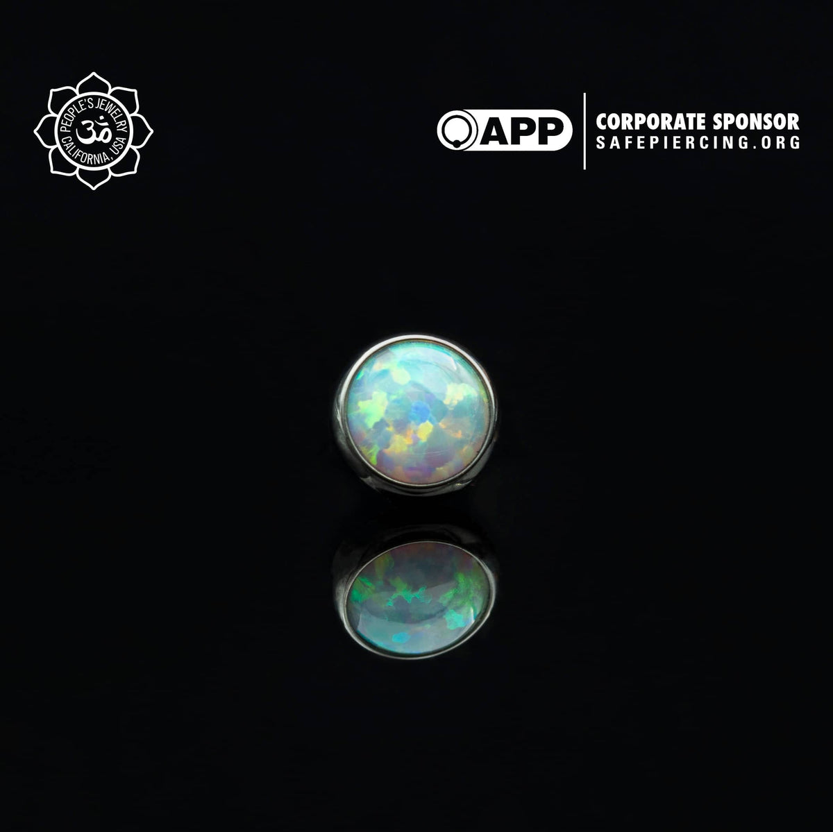 Threaded Titanium Bezel-set Cabochons