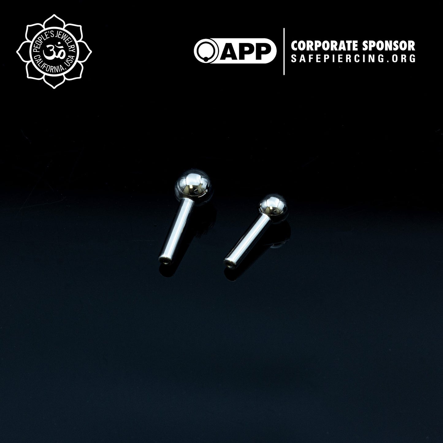 Threadless Titanium Ball-Back Labret Posts - 12g