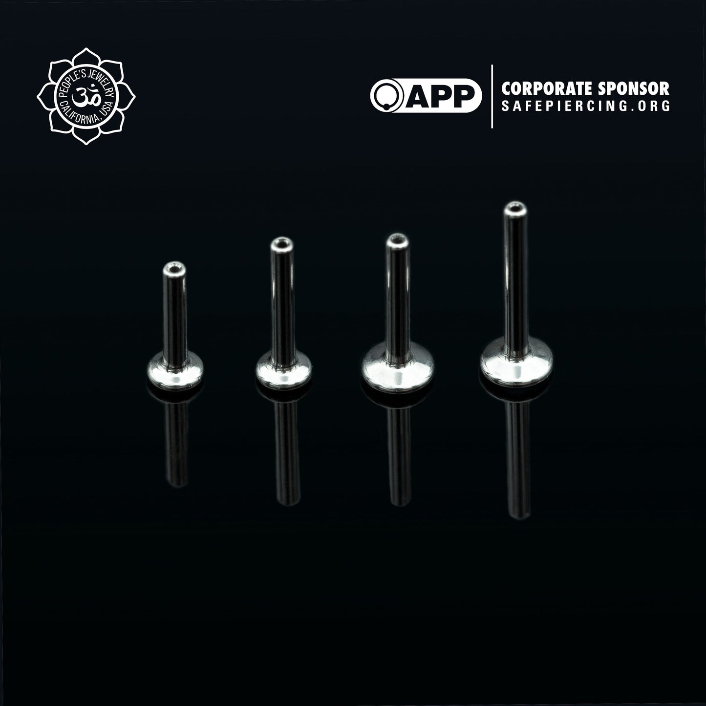 Threadless Titanium Labret Posts - 16g