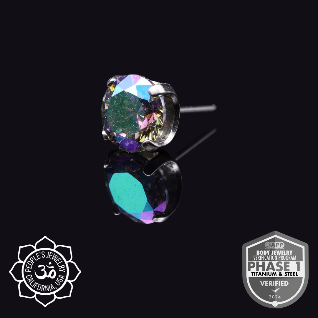 Threaded Titanium Prongs - Faceted Gems