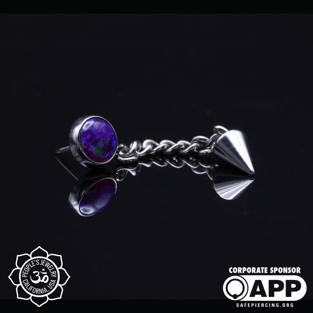 Threadless Gem Spike Dangles