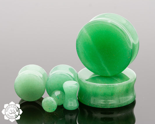 Double Flare Stone Plugs - Aventurine