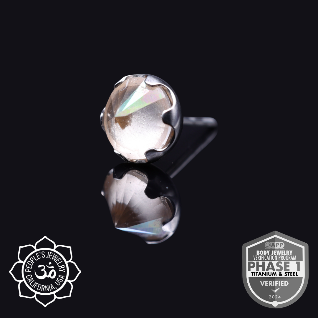 Threadless Titanium Prongs - Frosted Inverted