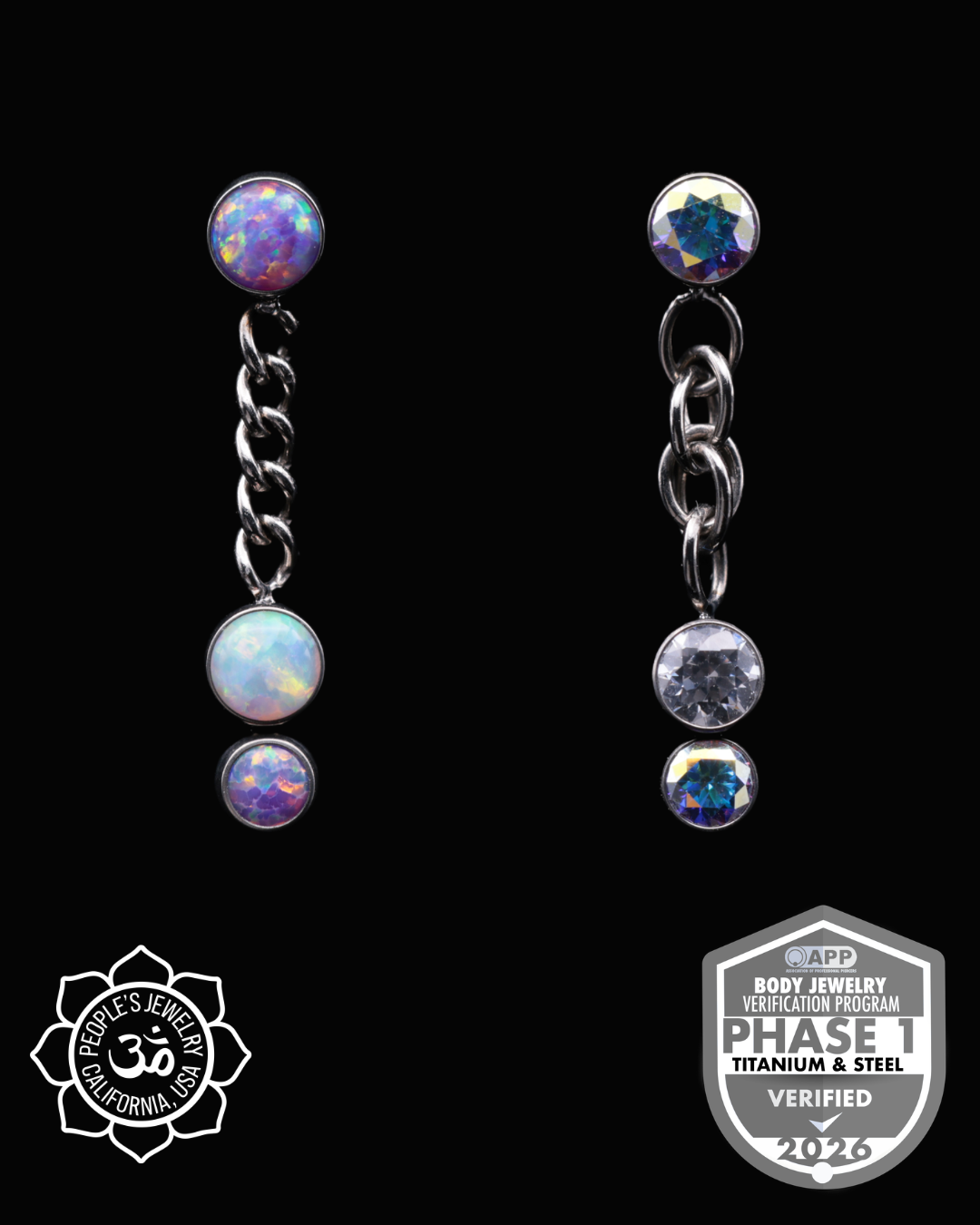 Threadless Trio Chain Dangle