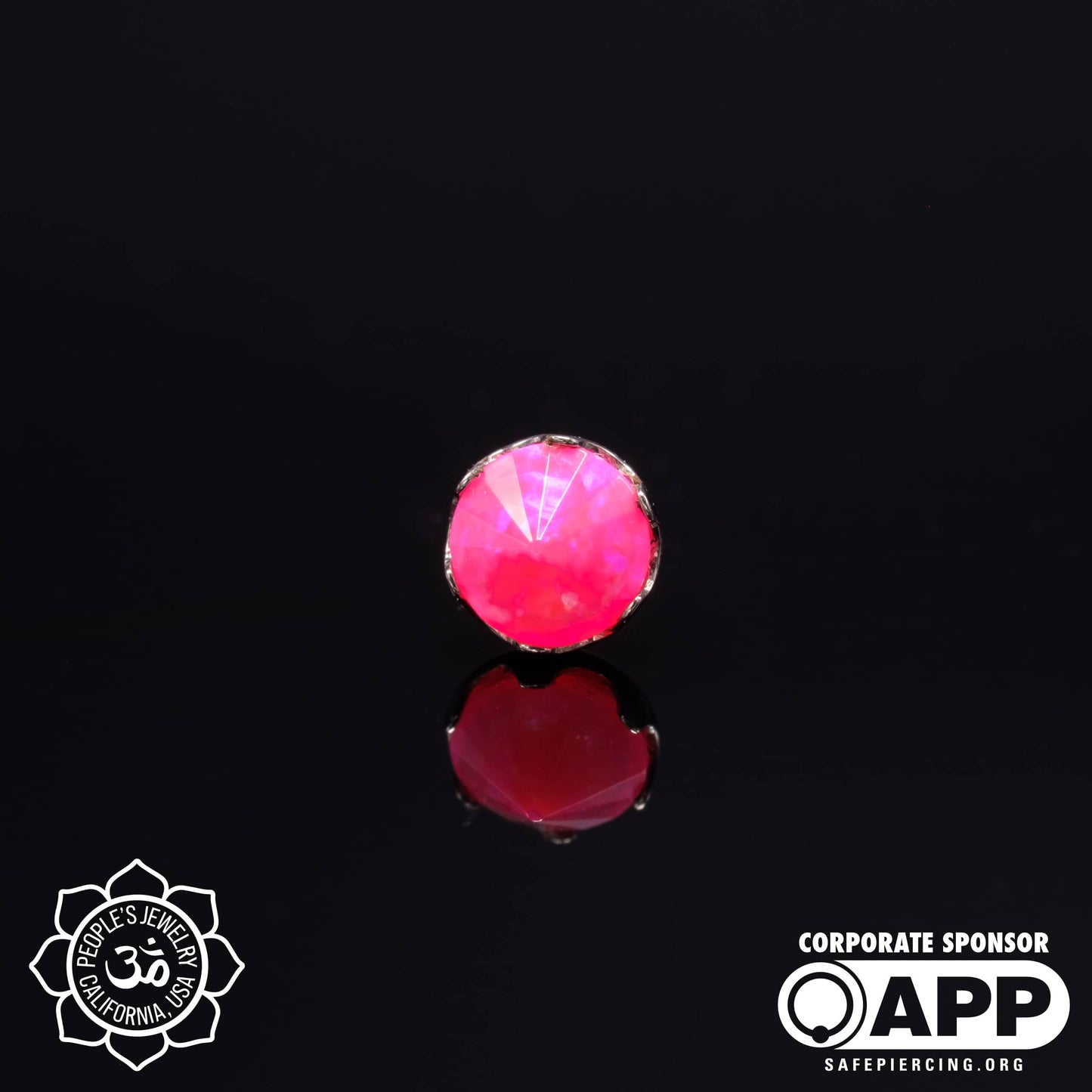 Threadless Titanium Prongs - 3mm - Faceted Gem - Inverted