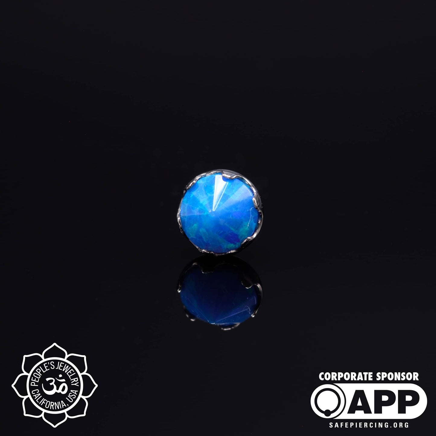 Threadless Titanium Prongs - 3mm - Faceted Gem - Inverted