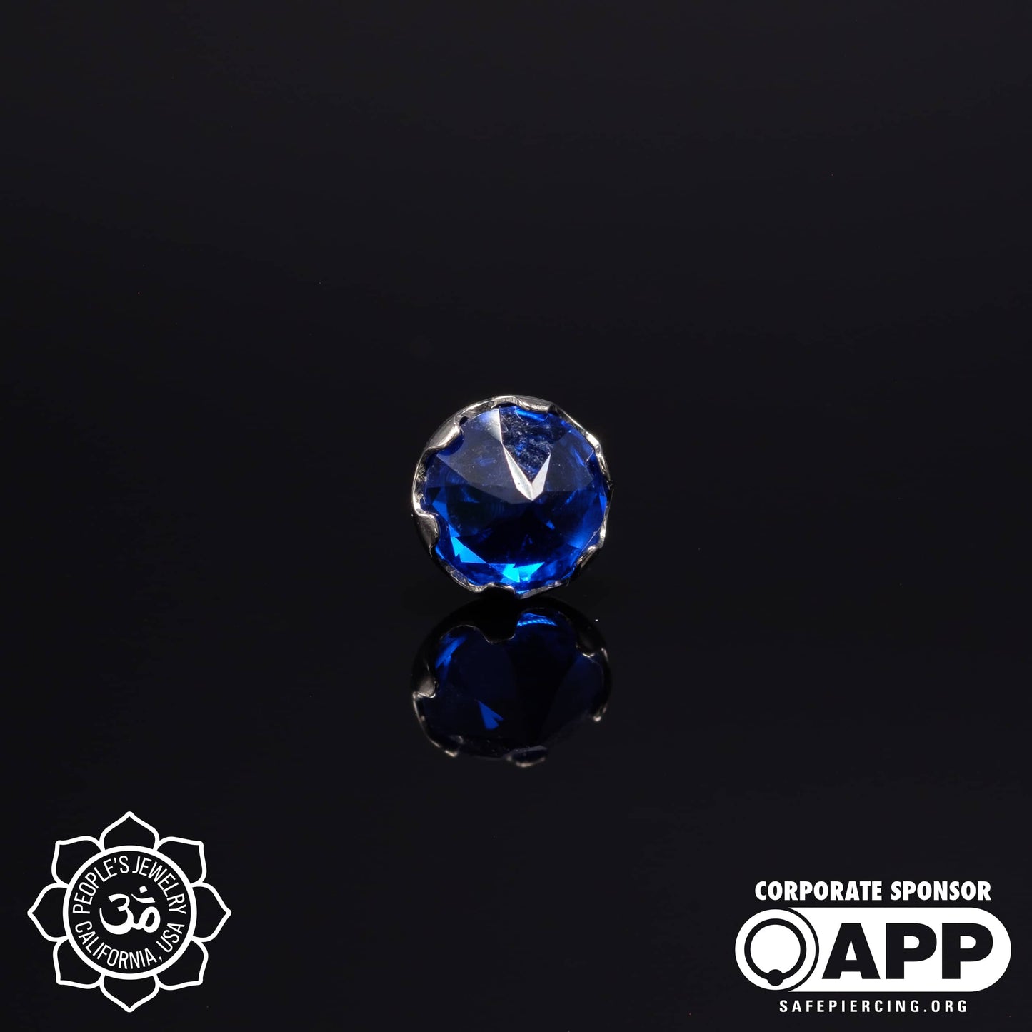 Threadless Titanium Prongs - 3mm - Faceted Gem - Inverted
