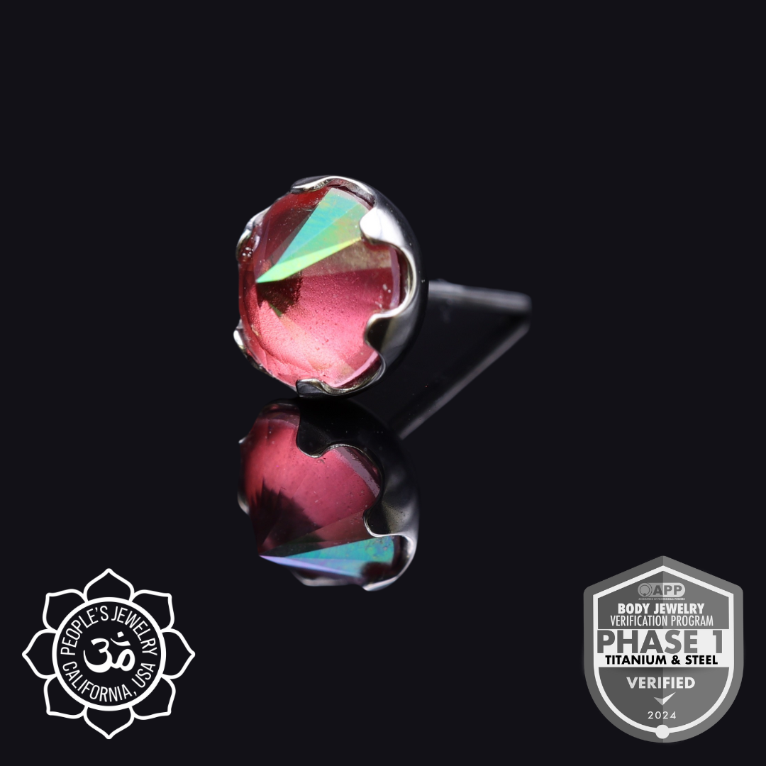 Threadless Titanium Prongs - Frosted Inverted
