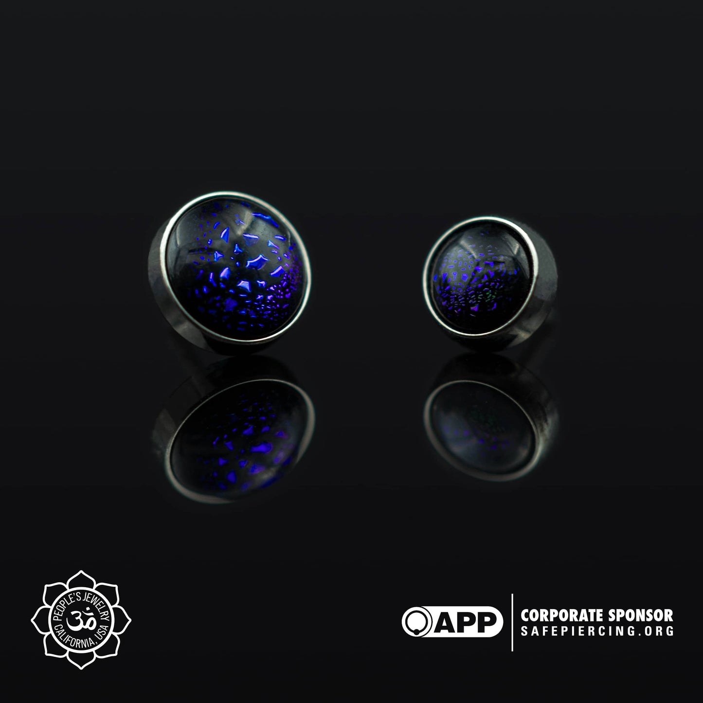 Threadless Titanium Bezel-set Cabochons - 5mm
