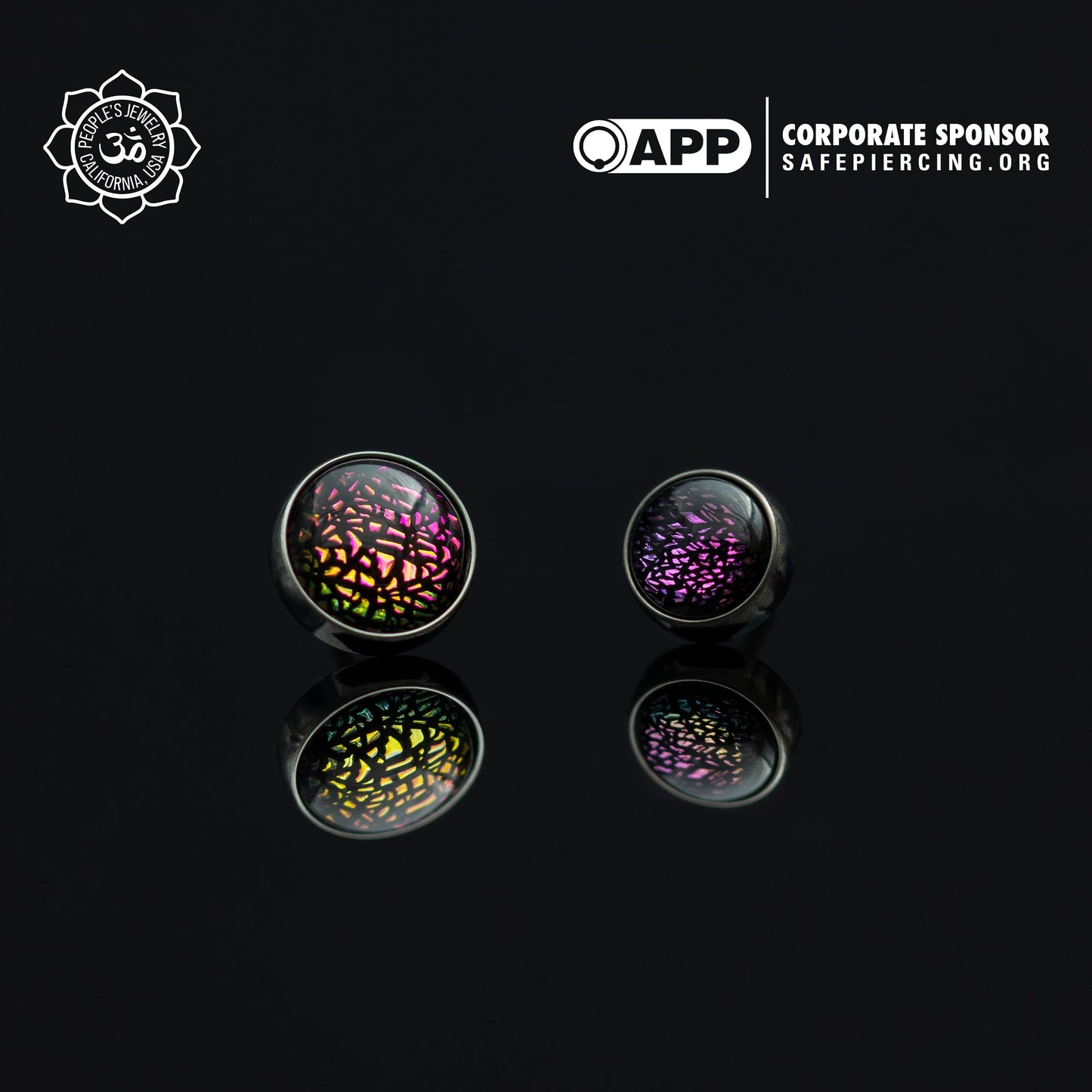 Threadless Titanium Bezel-set Cabochons - 5mm