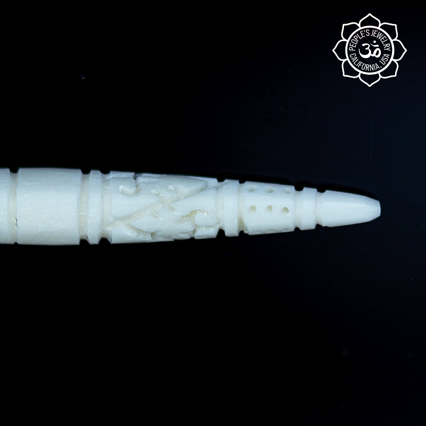Carved Feather Bone Spike