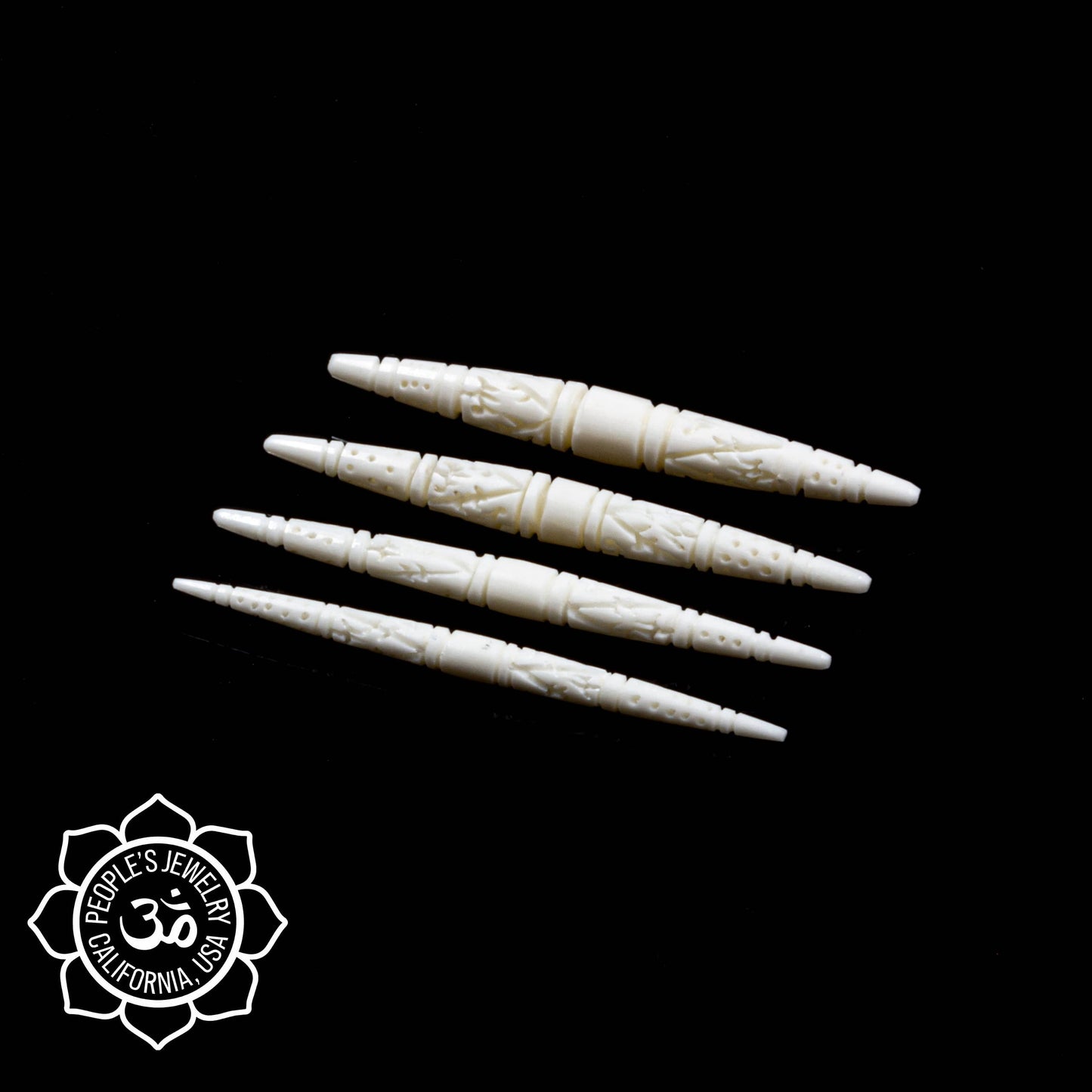 Carved Feather Bone Spike