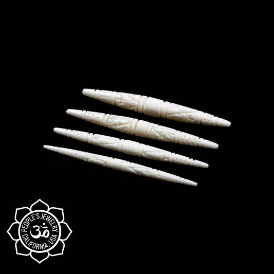 Carved Feather Bone Spike