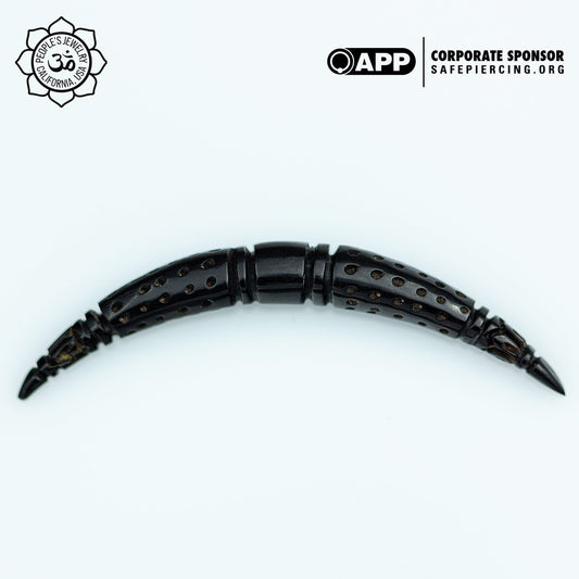 Carved Flower Horn Tusks