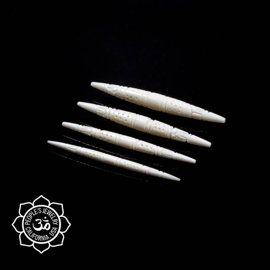 Carved Flower Bone Spike