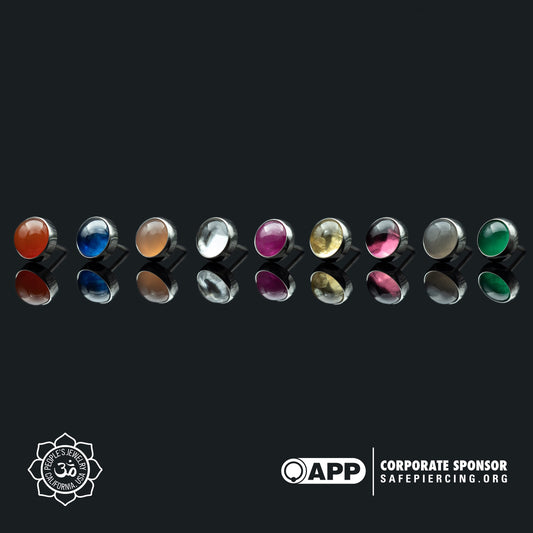 Limited Edition - Threadless Titanium Bezel-Set Cabochons