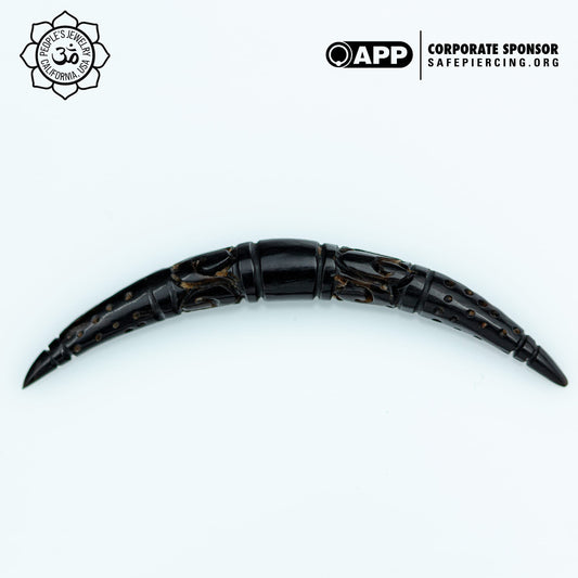 Carved Ivy Horn Tusks
