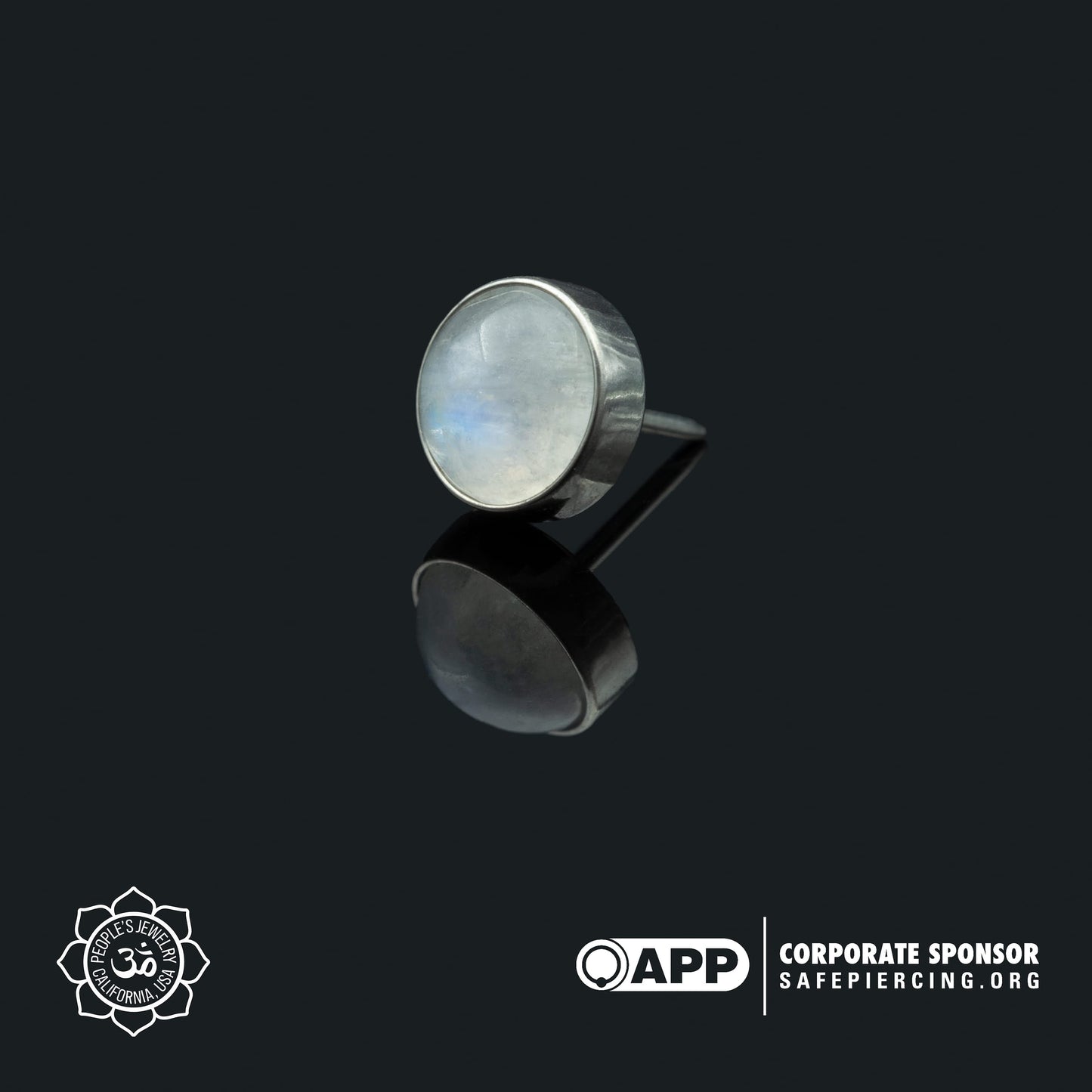 Threadless Titanium Bezel-set Cabochons - 5mm