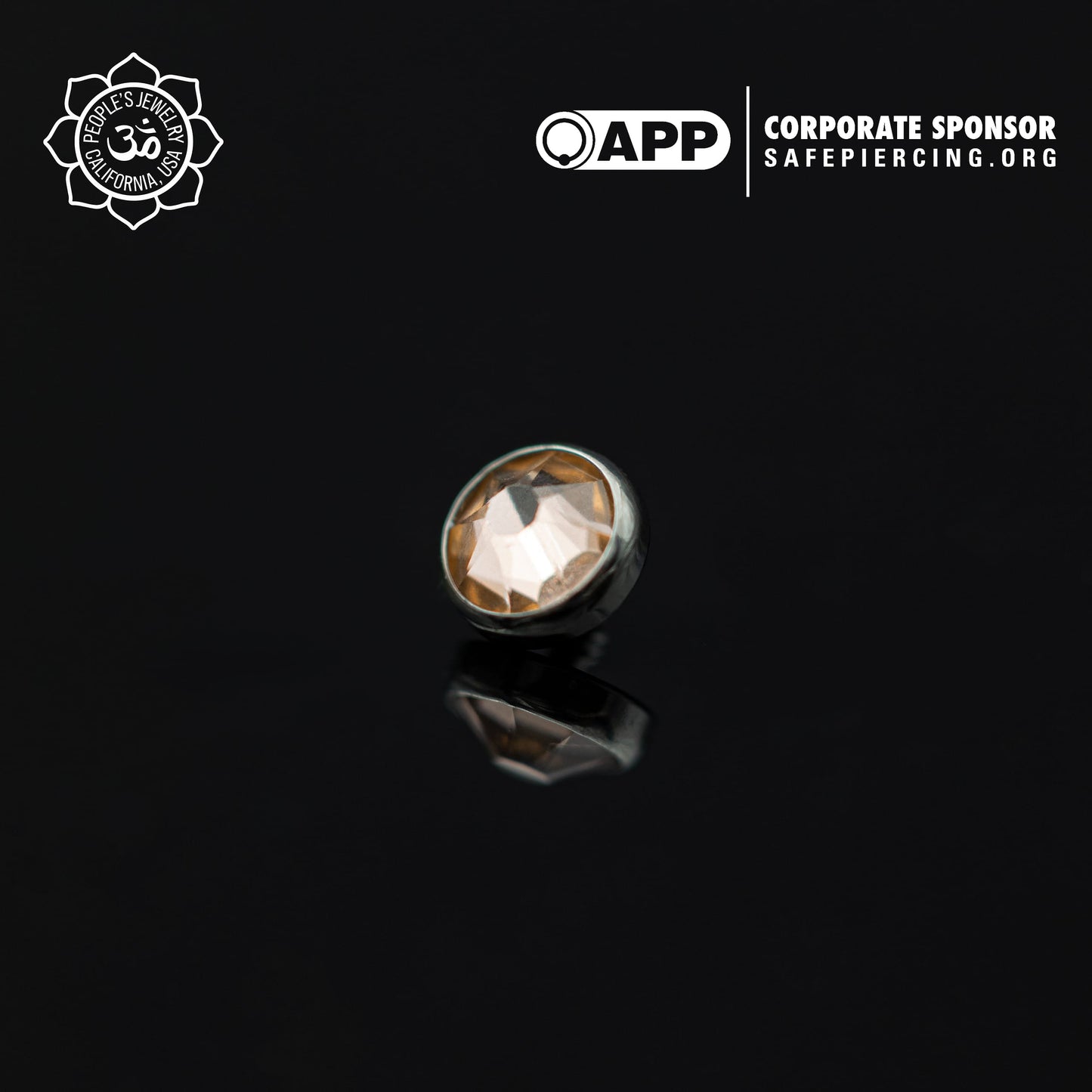Threaded Titanium Flat-Backed Gems - 4mm