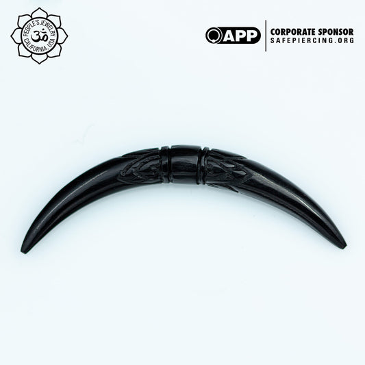 Carved Lotus Horn Tusk