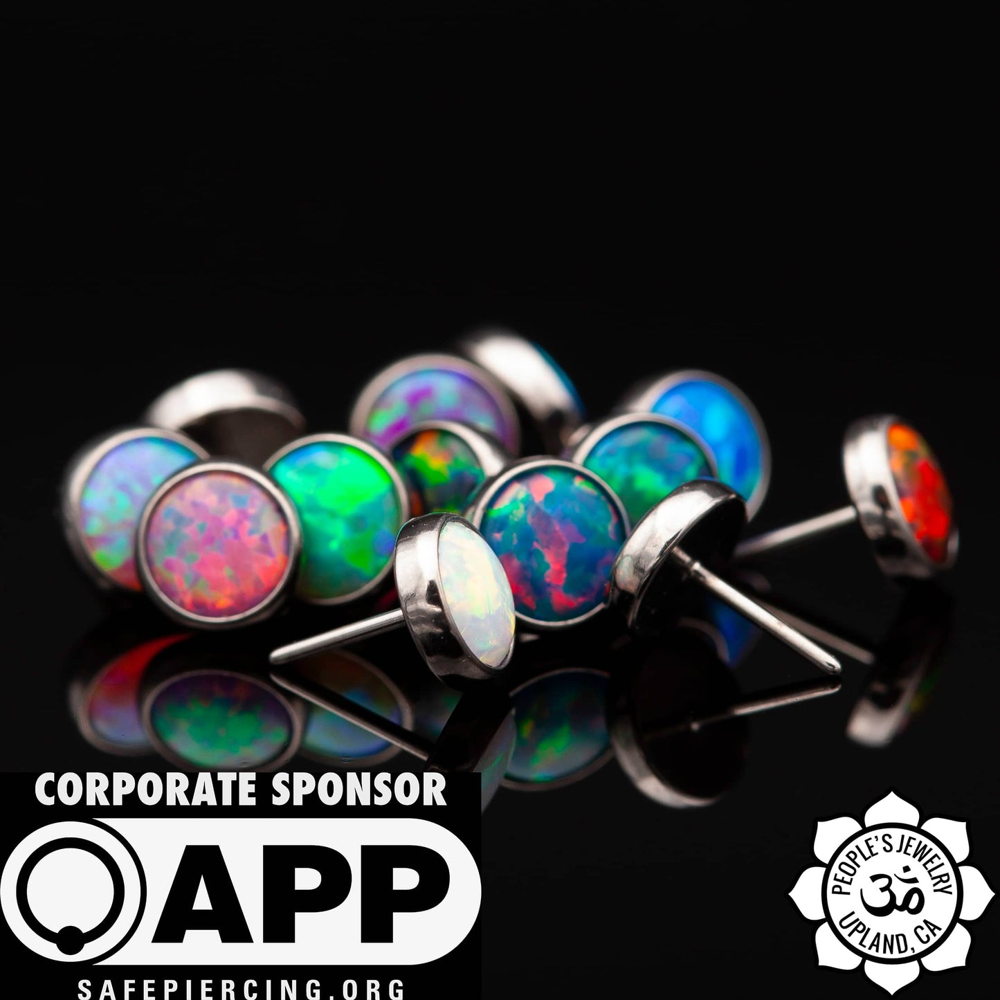 Threadless Titanium Bezel-set Cabochons - 5mm