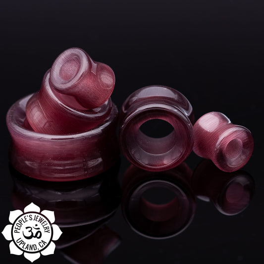 Double Flare Eyelets - Purple Cat's Eye Glass