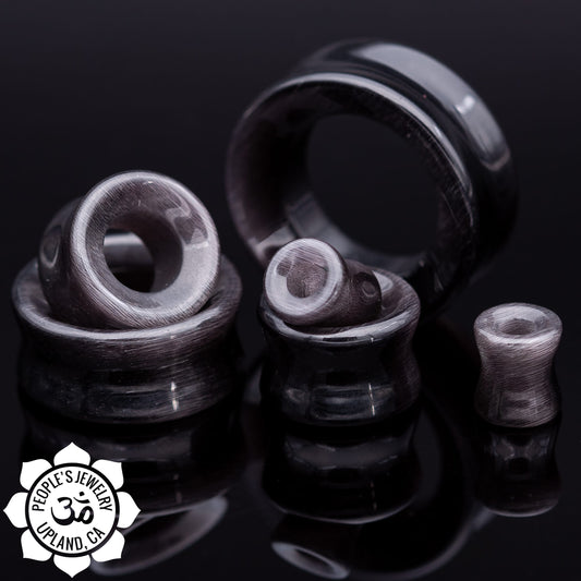 Double Flare Eyelets - Black Cat's Eye Glass