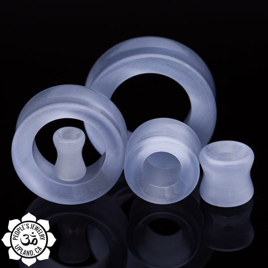 Double Flare Eyelets - Grey Cat's Eye Glass