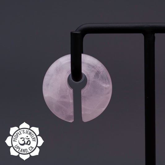 Rose Quartz Round Keyhole Weights