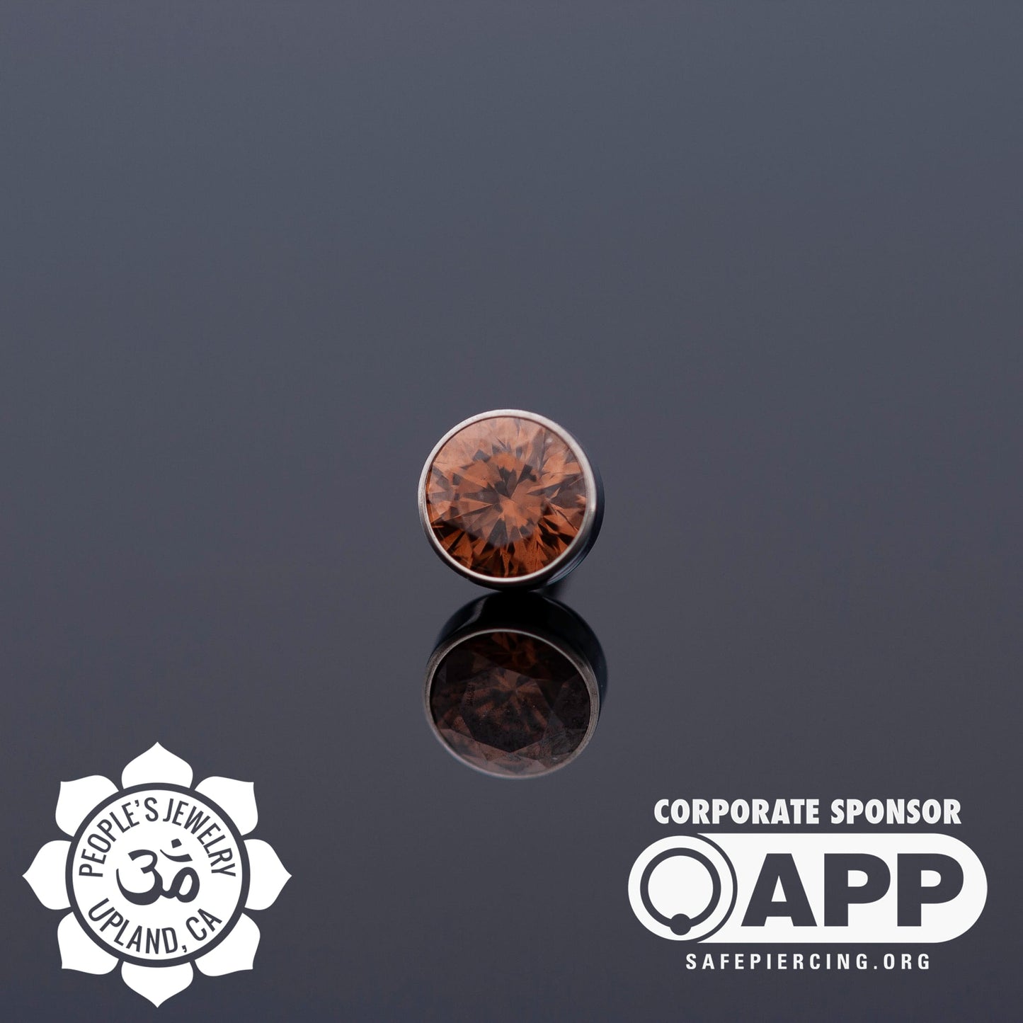Threaded Titanium Gem Bezel - 3mm, 14g/12g