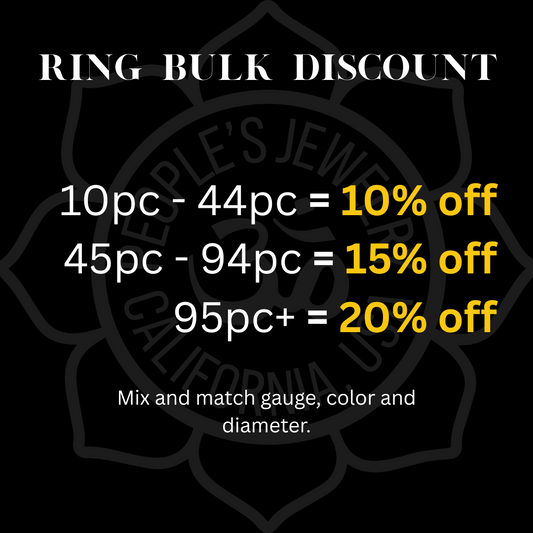 Niobium Fixed Bead Rings